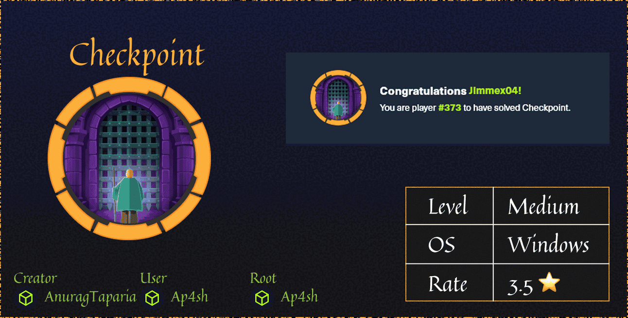 HTB Season 11: Checkpoint Writeup